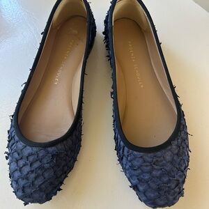 Proenza Schouler Blue Textured Flats